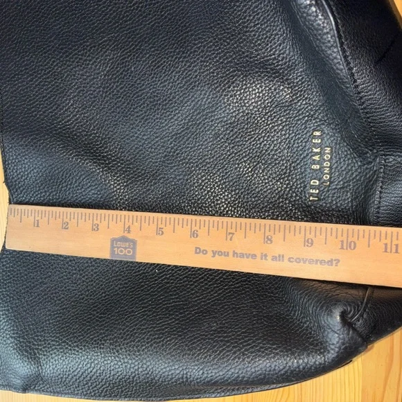 TED BAKER LONDON Amada Webbed Strap Leather Hobo Bag Black - Picture 6 of 6